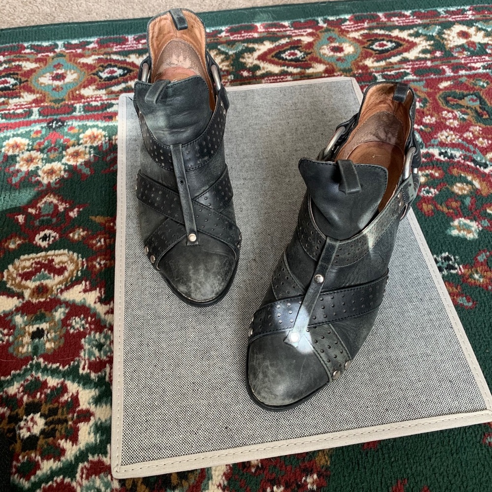 Rustic ankle booties